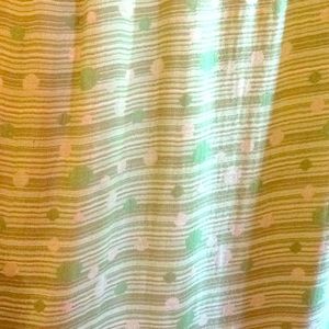 Muted green wrap, fun circle/stripe design